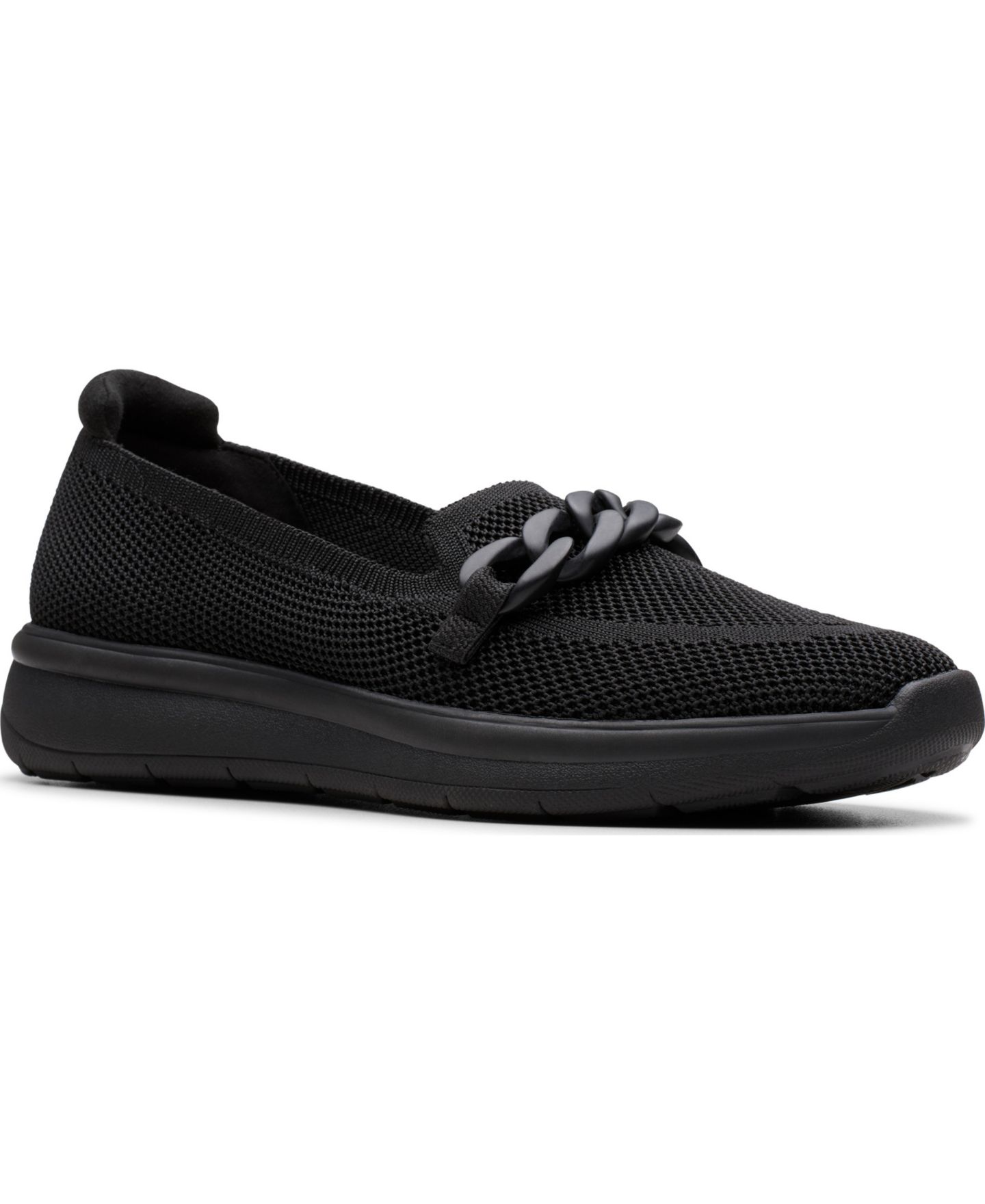 Женские туфли Clarks Ezrin Cove Slip On, цвет: Чёрный — фото 1