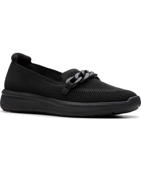 Женские туфли Clarks Ezrin Cove Slip On, цвет: Чёрный