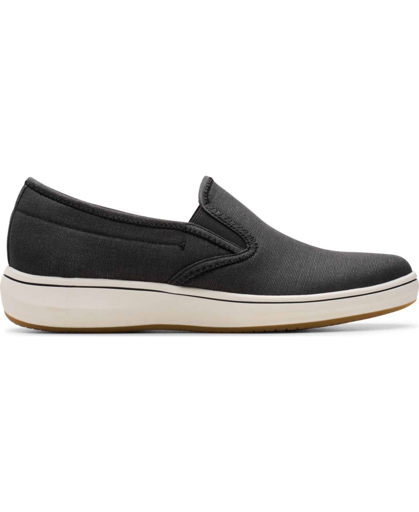 Женские туфли Clarks BreezeSky Zoe Slip-On, цвет: Чёрный холщовый — фото 2