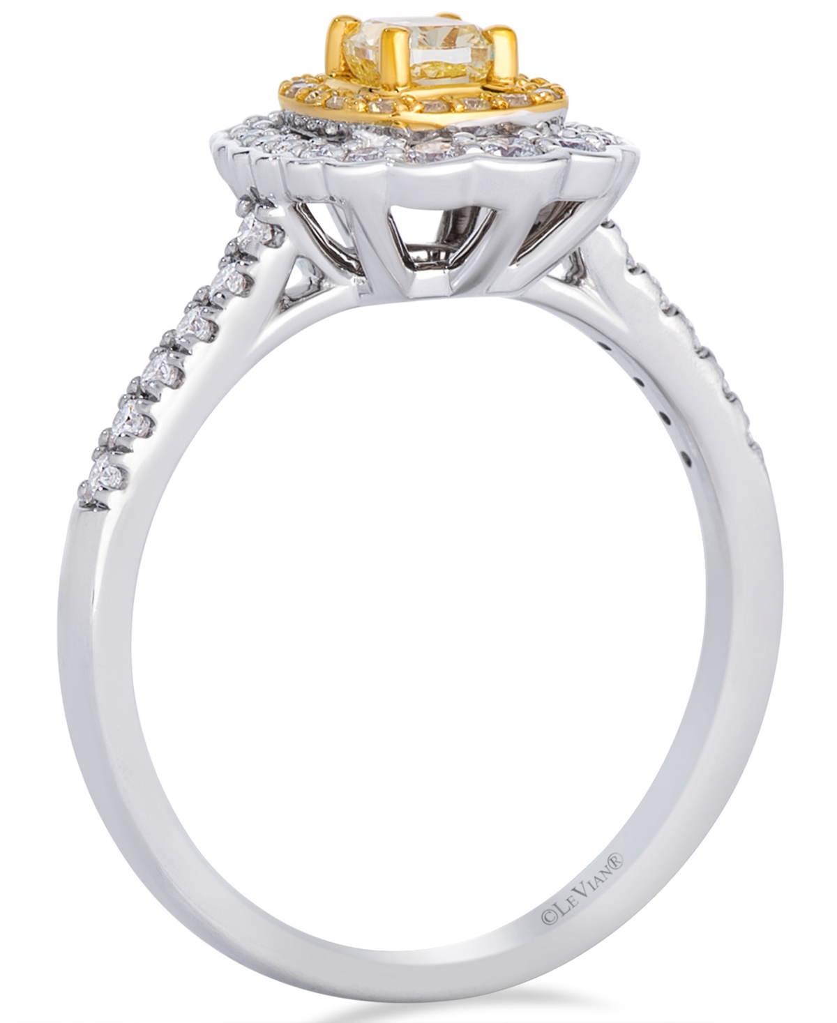 Le Vian Sunny Yellow Diamond (0.38 ct. t.w.) & Vanilla Diamond (0.29 ct. t.w.) Ring in 14k Two-Tone Gold