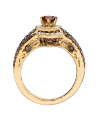 Chocolate Diamond (1.03 ct. t.w.) & Vanilla Diamond (0.15 ct. t.w.) Ring in 14k Honey Gold
