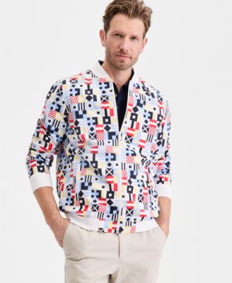 Men's Nautical Flag Print Windbreaker