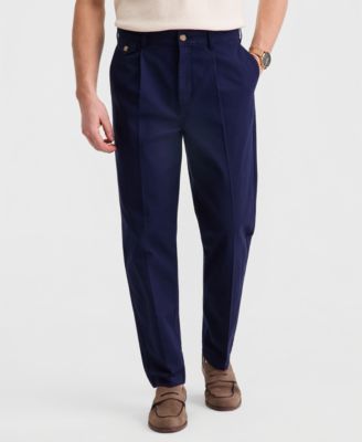 Men's Pleated Herringbone Twill Pants
