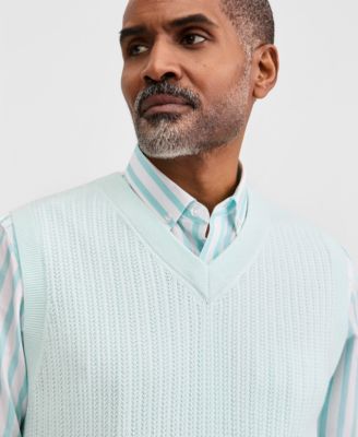 Men's Textured Stitch Sweater Vest