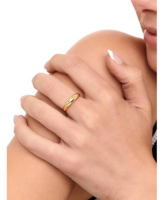 Dome Ring in Gold Plated Sterling Silver