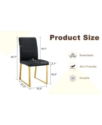 6-Pack Heavy-duty Chairs: 2.1" Cushion, Iron Frame, Home/Office Value