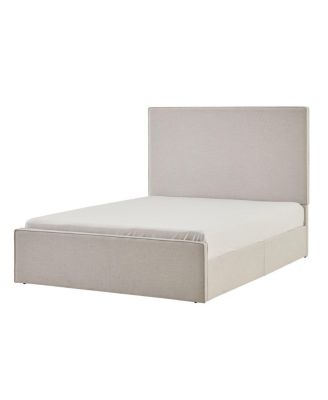 Lucas Tall Upholstered Bed - Queen - Textured Ivory Canvas