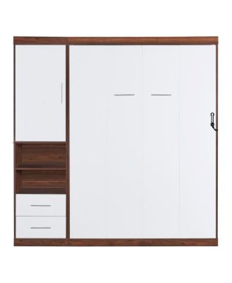 Full Size Murphy Bed Wall Bed with Cabinet