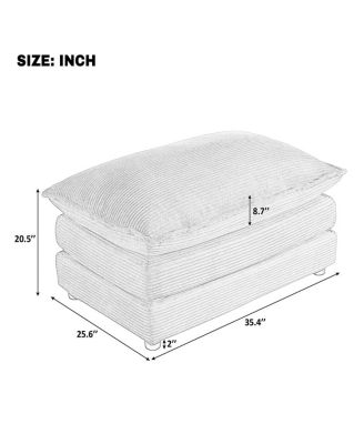 35.4" Ottoman Dual-layer Ottoman for Living Room, Bedroom