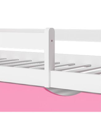 Kids Wood Twin Bed with Drawer