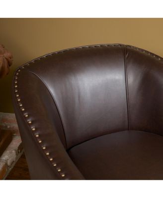 Plush Club Chair with Studded Accents