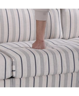 1-Seater Sofa with Solid Wood Legs, High-Resilience Foam & PP Cotton Backrest, Quick 20-Min Assembly, 220lb Capacity Living Room Accent Chair