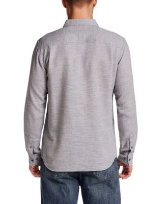 Men's Long-Sleeve Cotton Slub Pebble Dobby Shirt