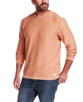 Men's Long-Sleeve Crewneck Twill Stonewash Sweater