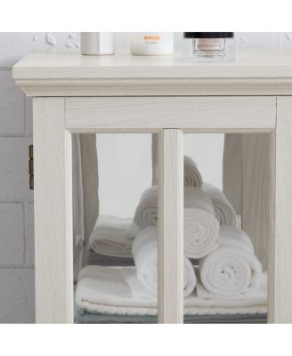 Streamdale LED Curio Display Cabinet with Adjustable Shelves and Lattice Doors