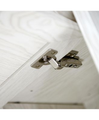 Storage Cabinet with 3 Mirrored Doors & Adjustable Shelves