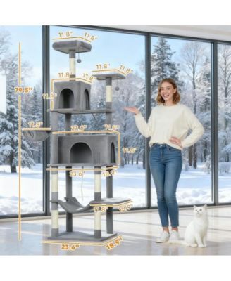 80" Tall Multi-Level Cat Tree Tower