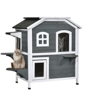 2-Story Outdoor Weatherproof Cat Enclosure
