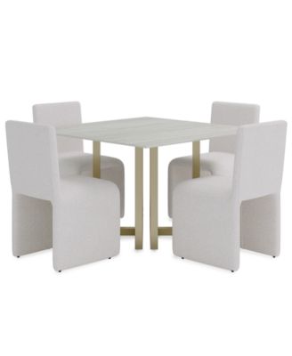 5-Pc. Dining Set (Emila Square Table & 4 Chairs)