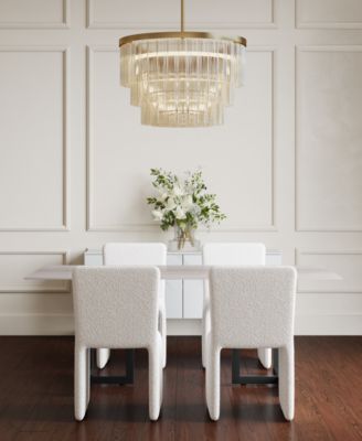 Emila 5-Pc. Dining Set (Rectangular Table & 4 Upholstered Chairs)