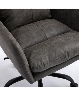 Streamdale Office chair, Black PU leather, adjustable height, Gray