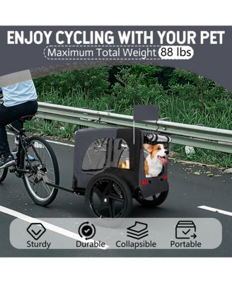 Outdoor Heavy Duty Collapsible Kitten Bike Trailer