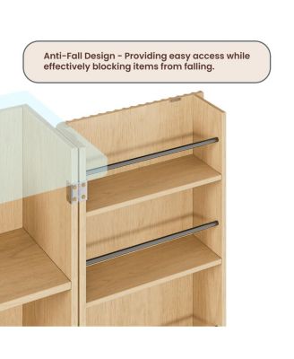 72" Oak Kitchen Pantry Cabinet with 6 Shelves