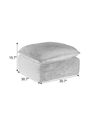 Cloud Sectional Couches for Living Room, Convertible L-Shape Couch with Ottoman