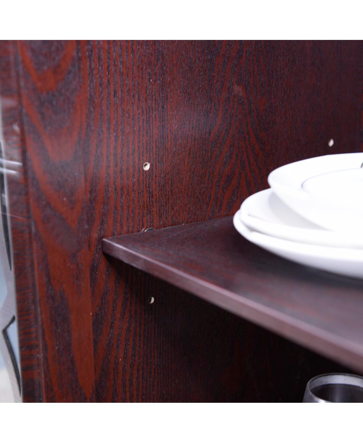 Streamdale Furniture 48.66" x 15.55" x 34.06" Sideboard with 3 Glass Doors & Adjustable Shelf