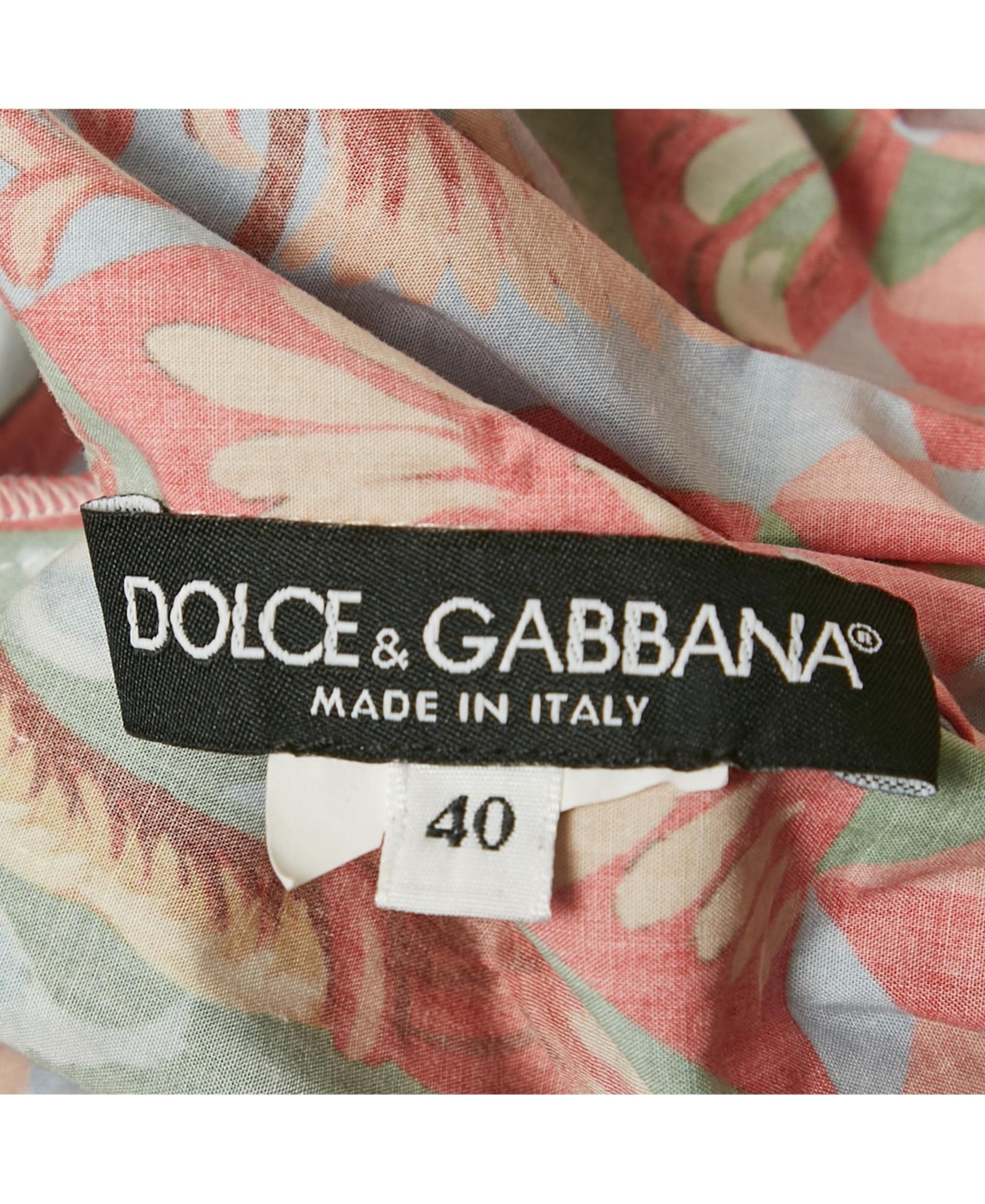 Pre-Owned Dolce & Gabbana Women's Red/blue Carretto Print Crop Top