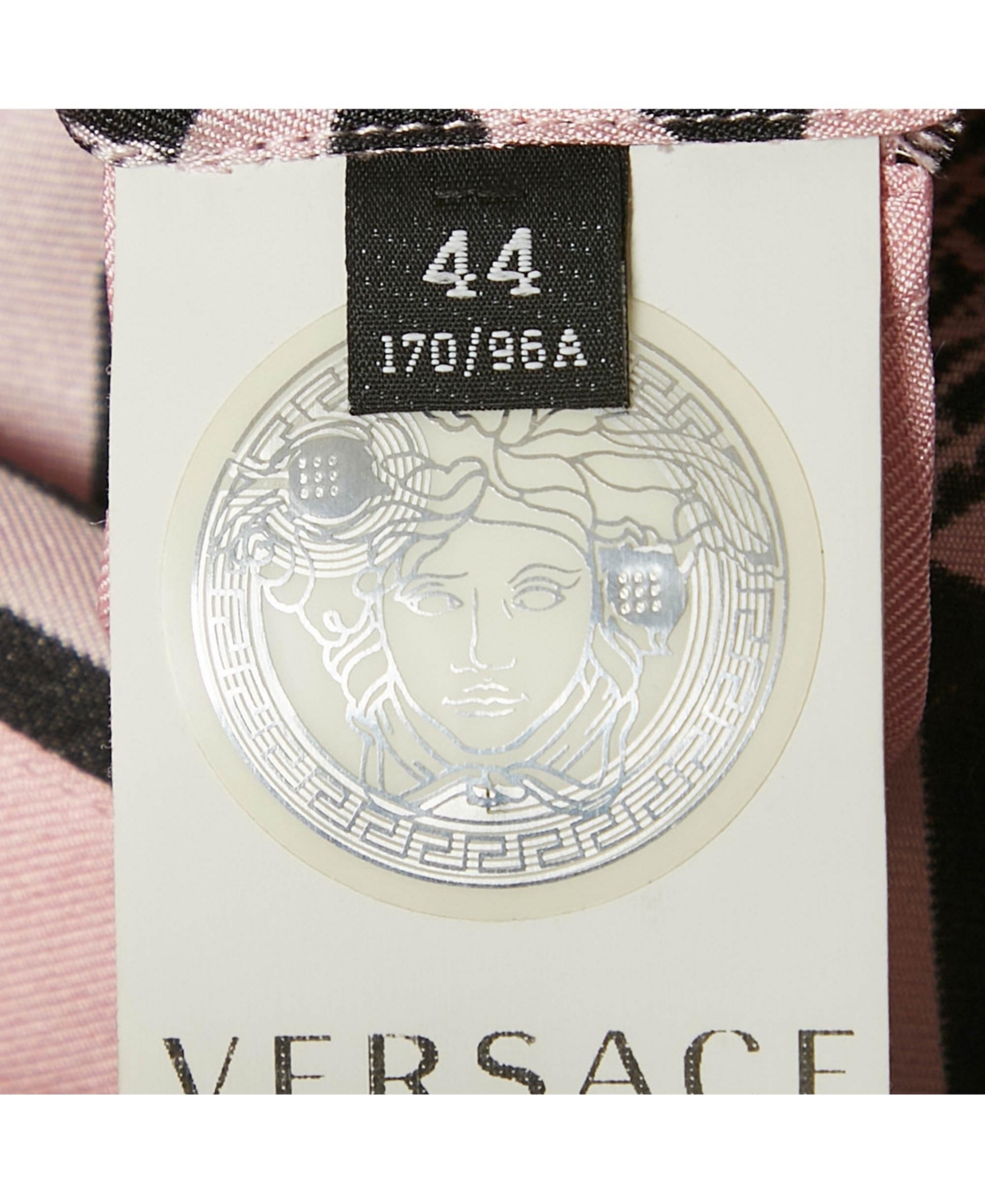 Pre-Owned Versace Women's Pink Print Silk Full Sleeve Shirt