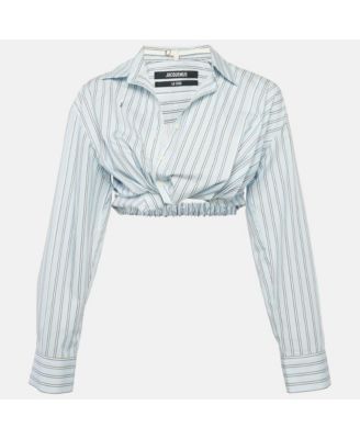 Women's La Casa Blue/white Stripe Cotton Shirt