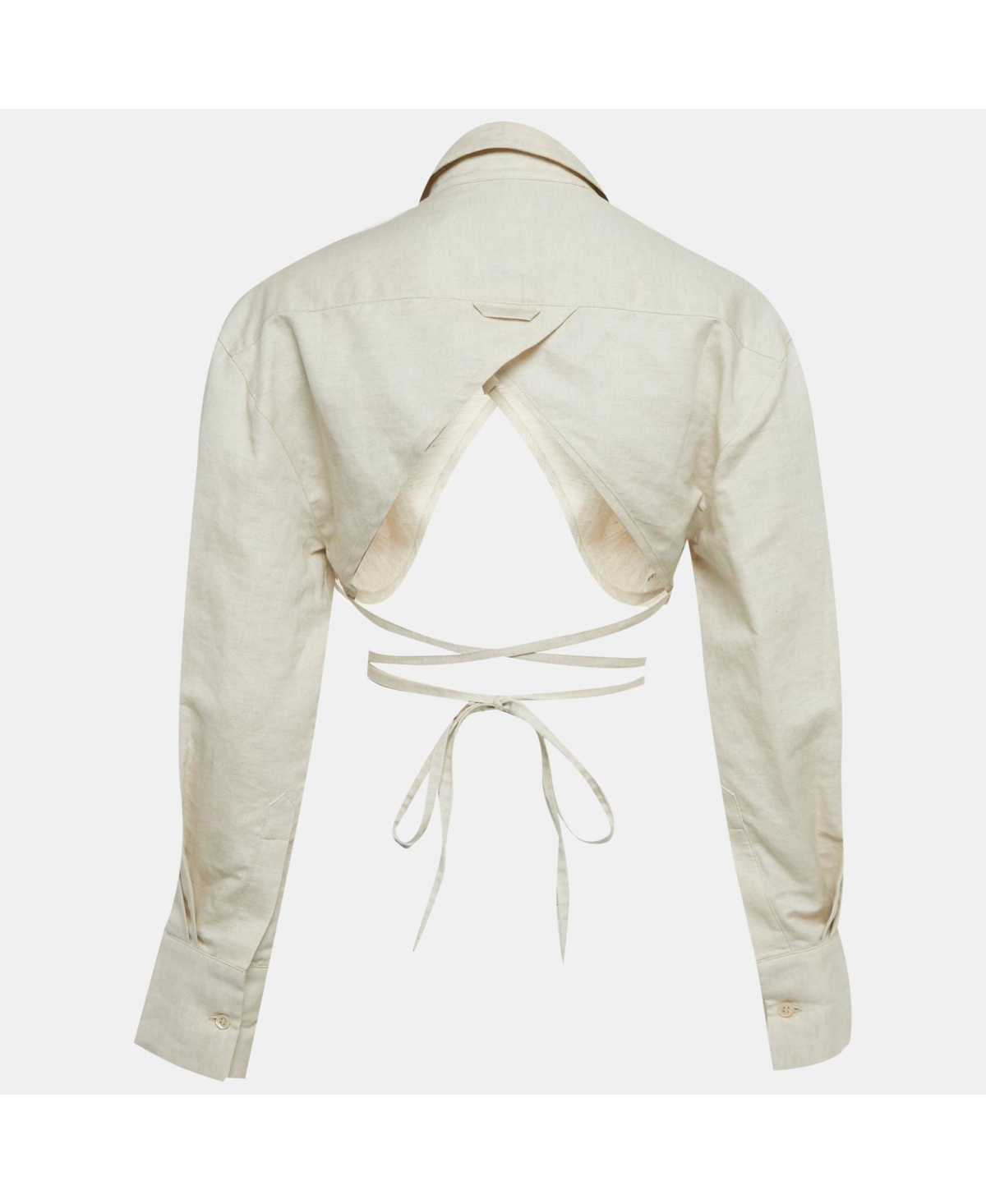 Pre-Owned Jacquemus Women's Beige Cotton Blend Crop Top