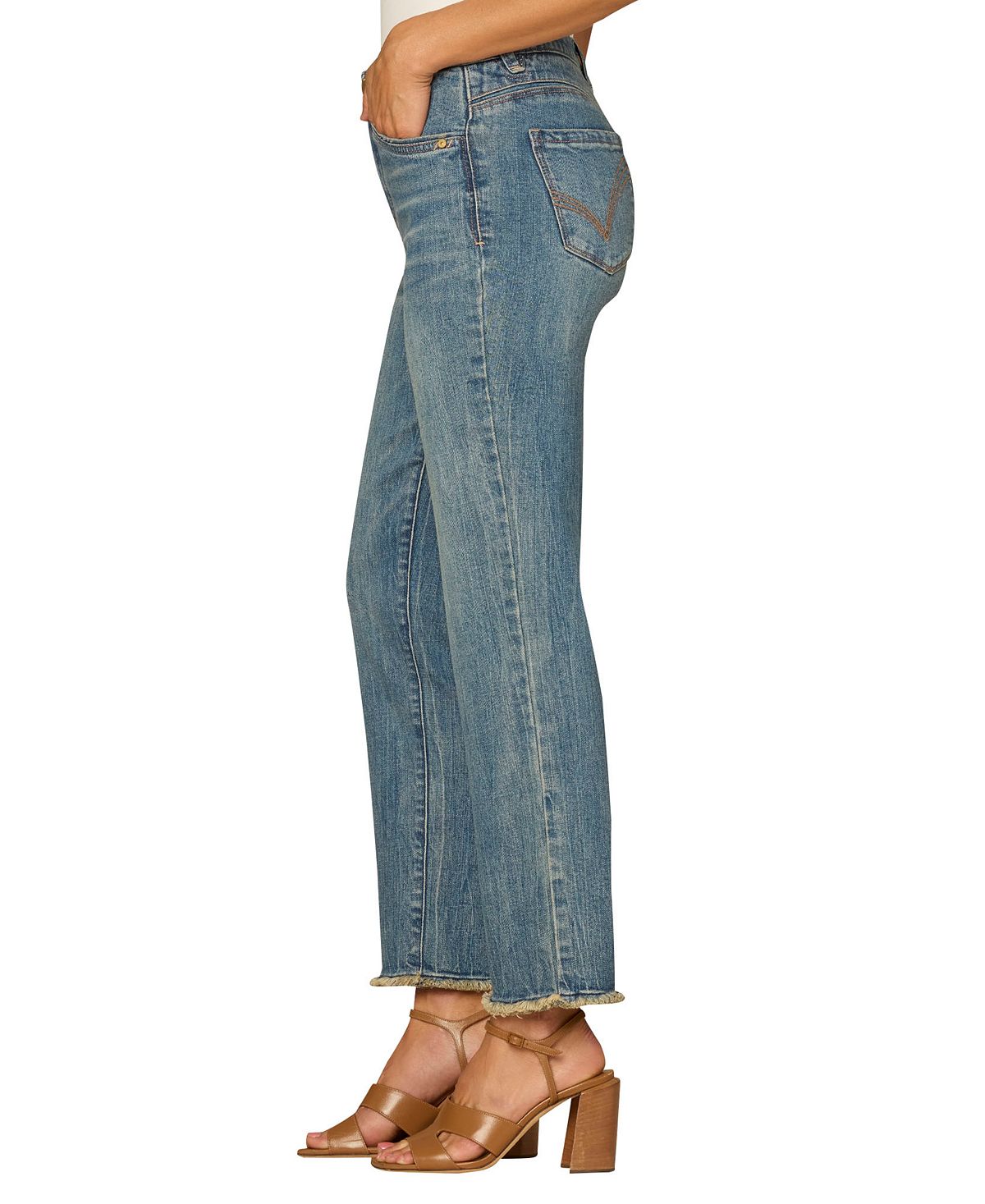 Democracy Petite High-Rise Slim Straight Jeans view 2 — MAYCSS fashion products