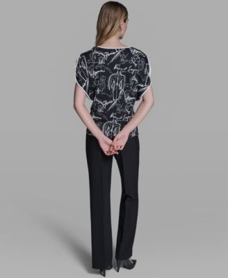 Women's Cut and Sew Crew Neck Top