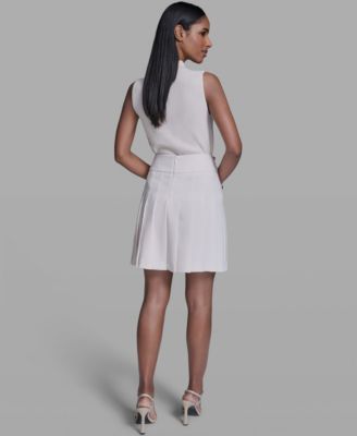 Women's Woven Knee Length Pleated Skirt