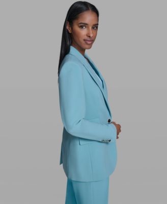 Women's Notch Lapel Collar One-Button Jacket