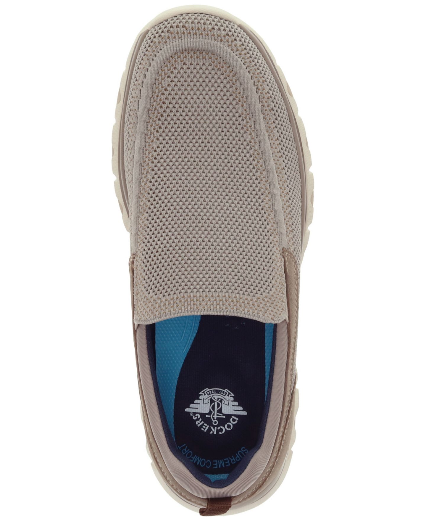 Мужские туфли Dockers Caden Knit & Synthetic Leather Casual Slip-On Loafer, цвет: Серо-коричневый — фото 4