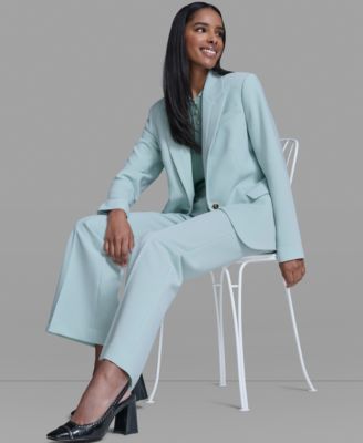 Women's Notch Lapel Collar One-Button Jacket