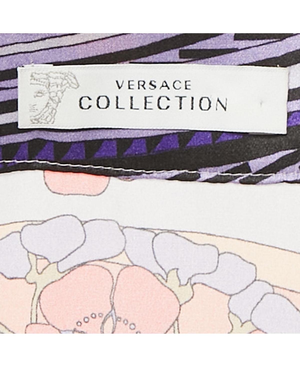 Pre-Owned Versace Women's Collection Multicolor Silk Kaftan Tunic