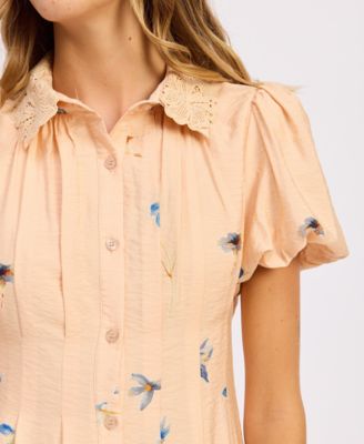 Women's Carrera Collared Mini Shirt Dress