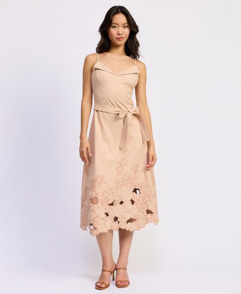 Женское платье En Saison Donna V-Neck Midi, цвет: Пудровый