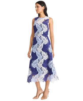 Women's Sleeveless Lace Midi Dress