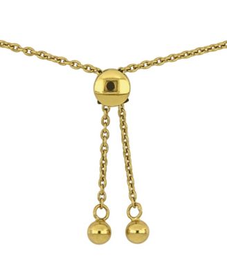 Multi-Gemstone (1-3/8 ct. t.w.) Bolo Bracelet in 18k Gold Flash Plated Sterling Silver