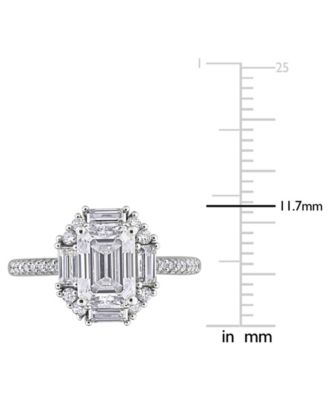 Moissanite (2-5/8 ct. t.w.) Multi-Cluster Ring in Sterling Silver