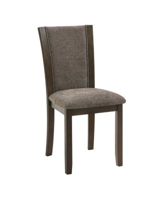 6-Piece Farmhouse Rustic Dining Table Set with Bench and Chairs, Dark Walnut