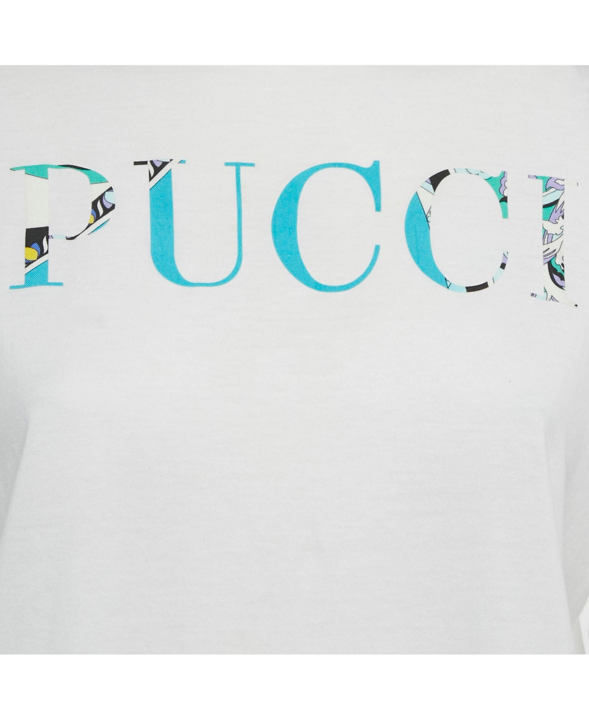 Pre-Owned Emilio Pucci Women's White Logo Print Cotton T-Shirt