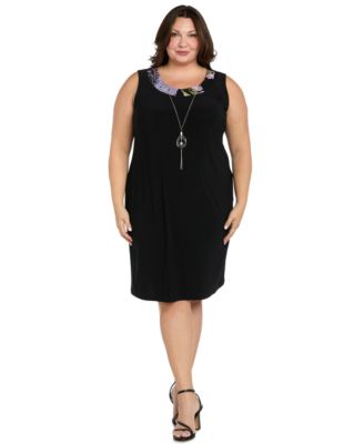 Petite Necklace Sheath Chiffon-Jacket Dress 