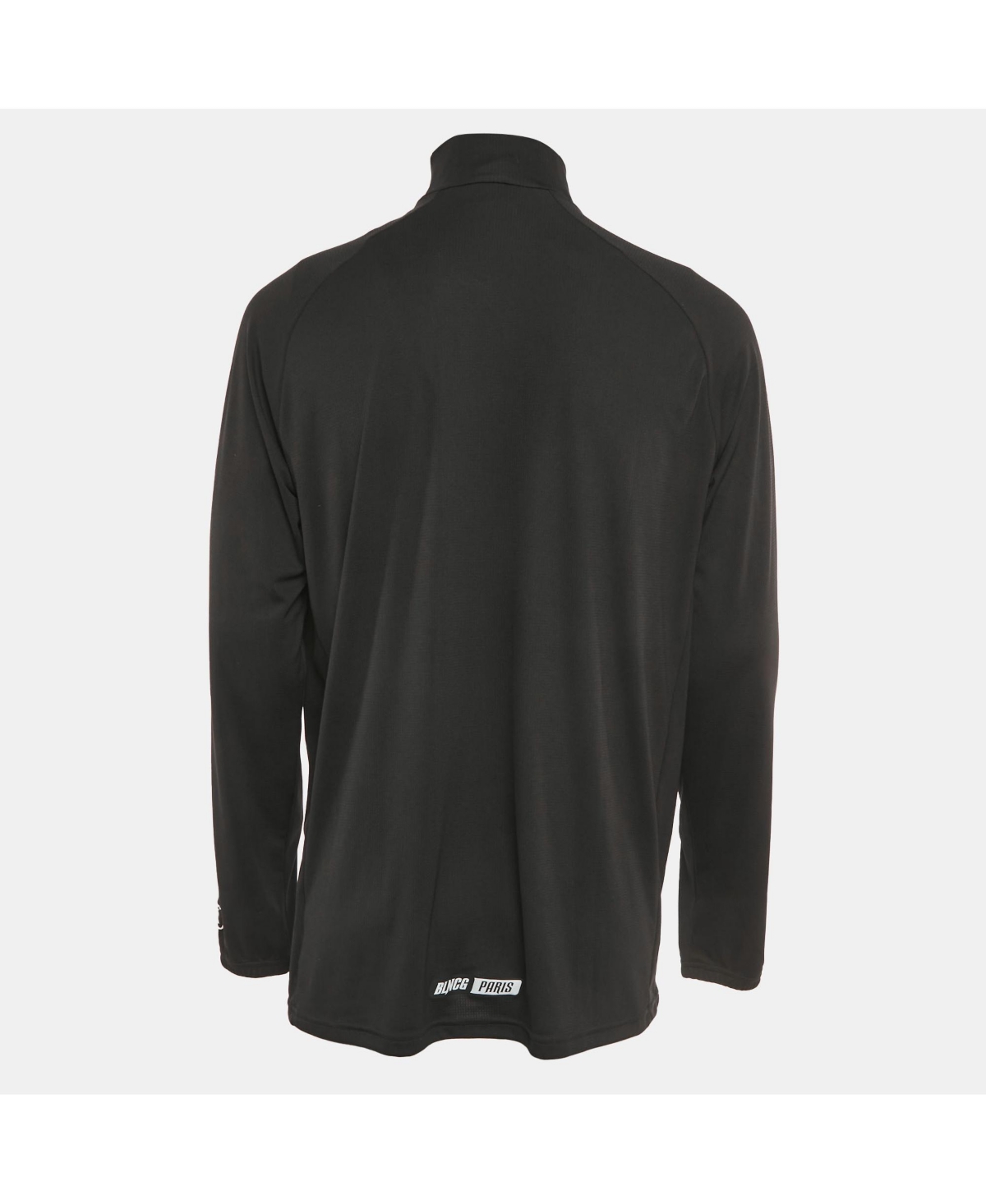 Pre-Owned Balenciaga Men's Activewear Black Logo Print Jersey Long Sleeve T-Shirt