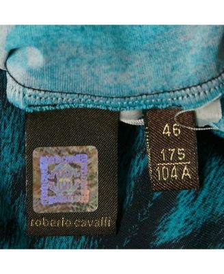 Women's Blue Printed Jersey Midi Dress